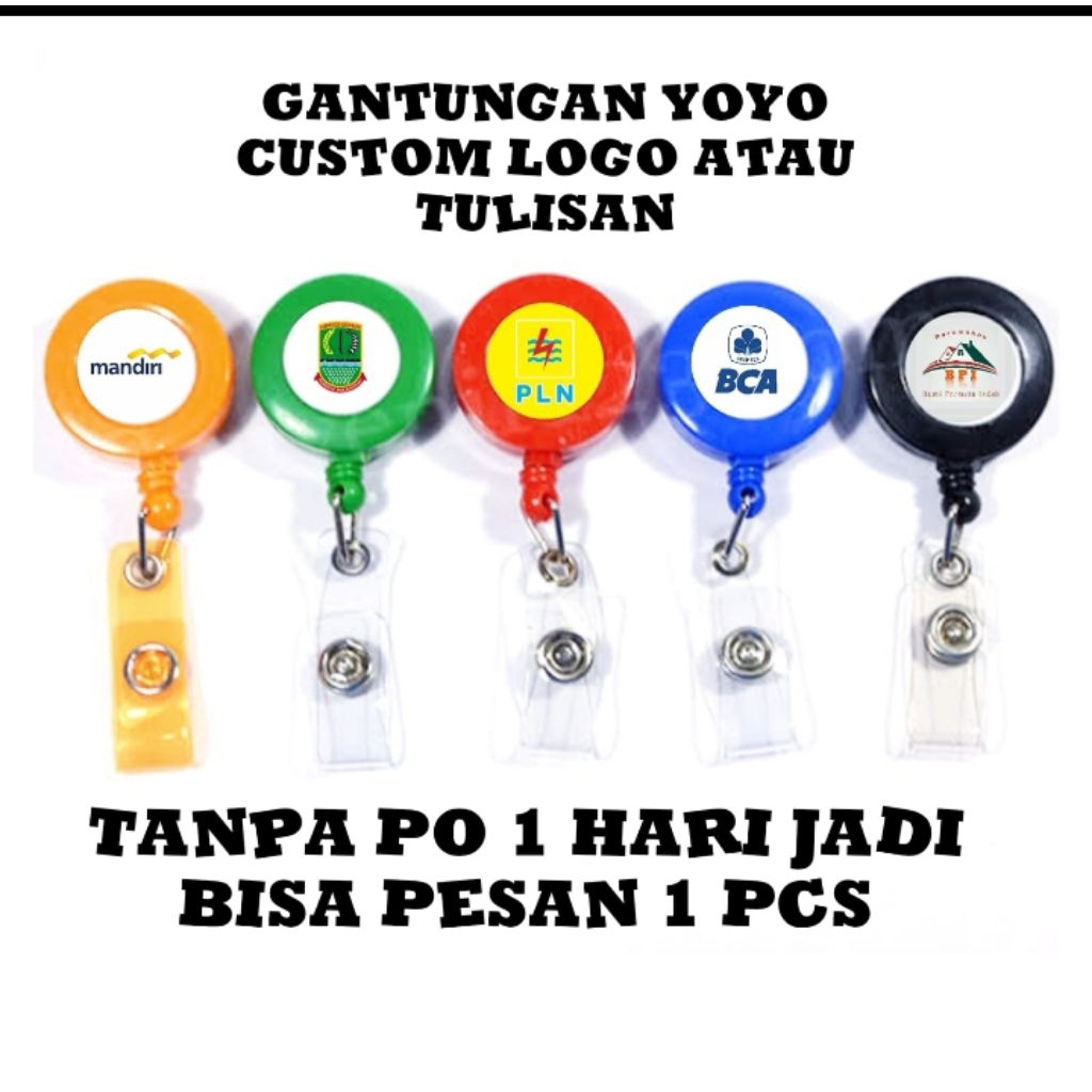 

Gantungan kartu ID CARD logo suka-suka model yoyo