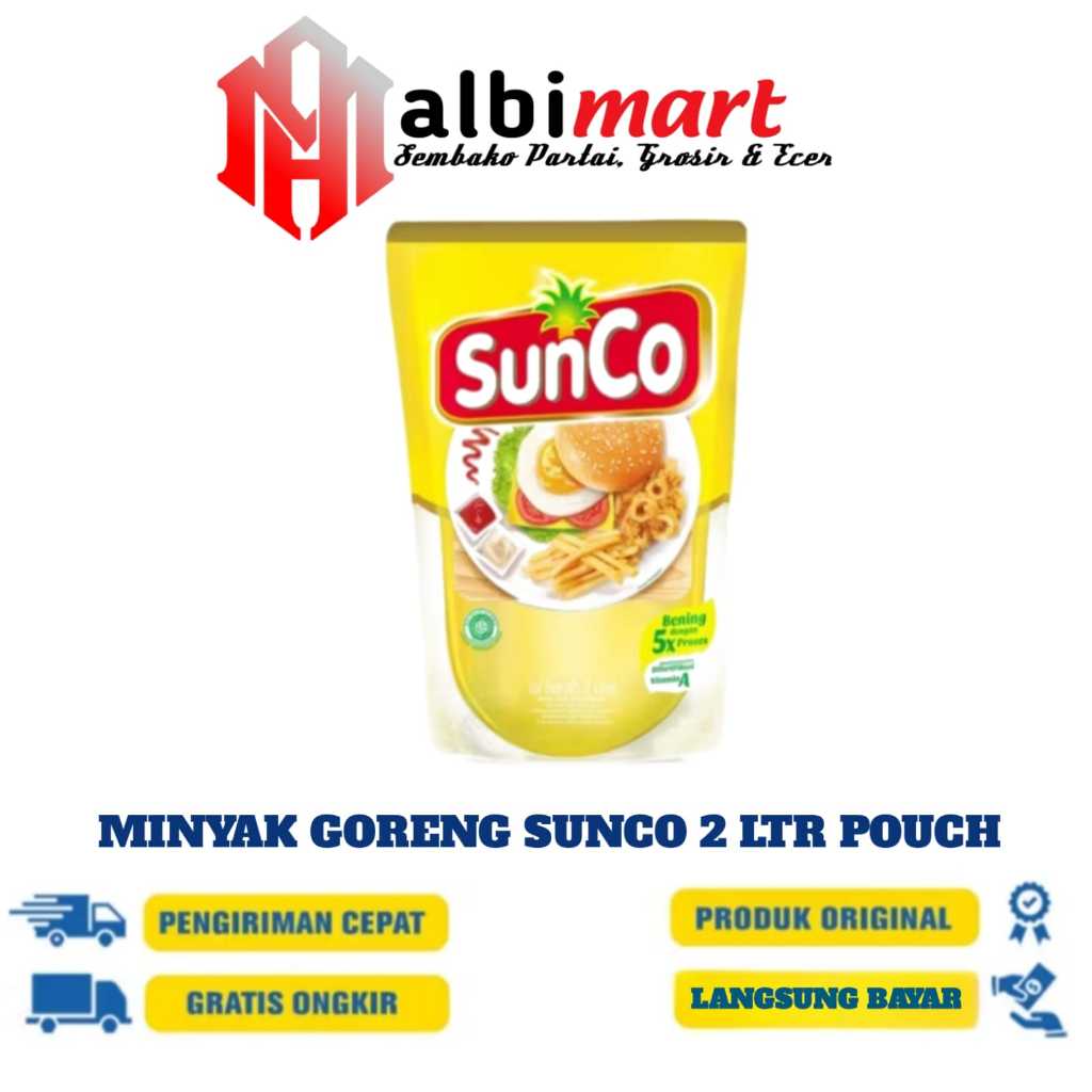 

MINYAK GORENG SUNCO KEMASAN 2 LITER 1dus & 2dus (LANGSUNG KIRIM)