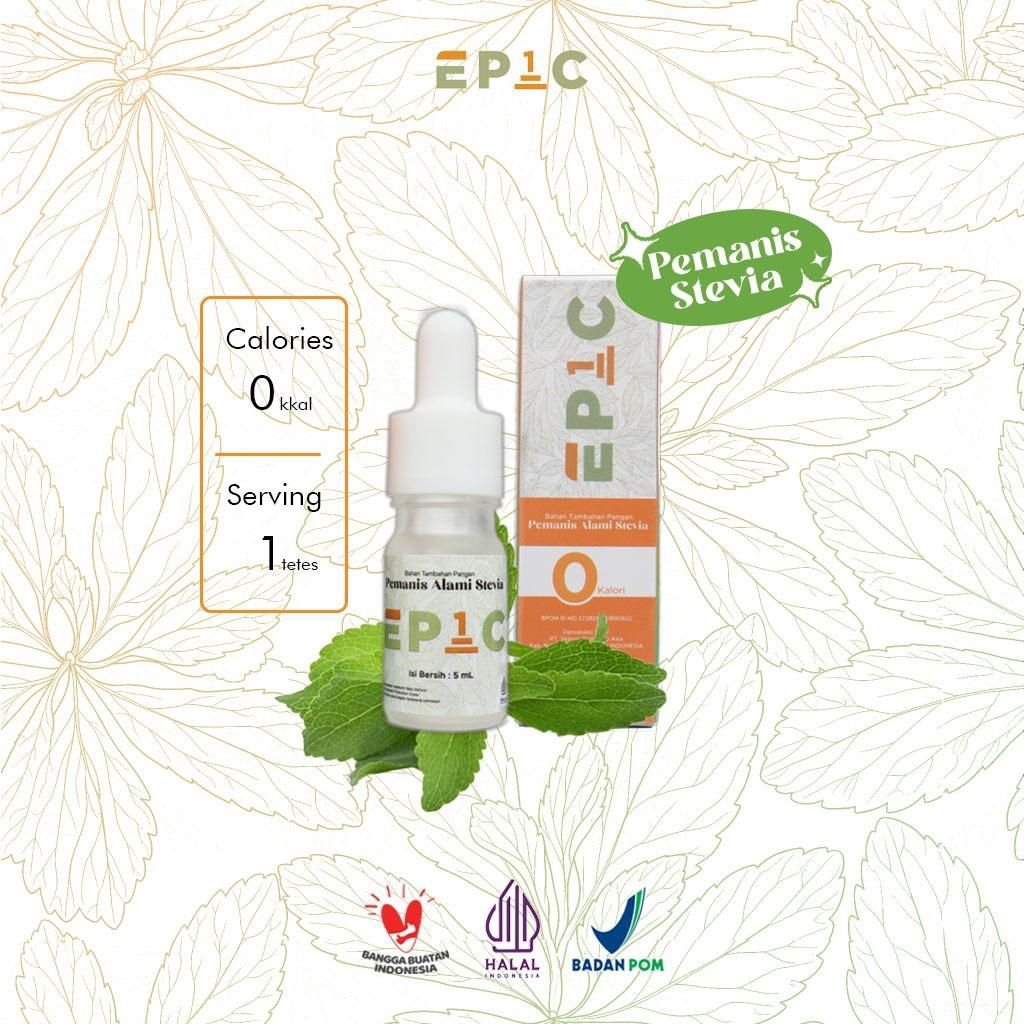 

Ep1c Liquid Stevia Pemanis Alami (Pengganti Gula) 5 ML dengan 0 Calorie BPOM DAN HALAL