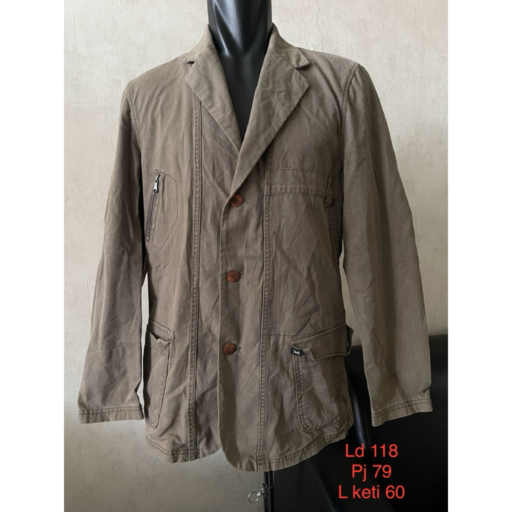 Jaket jeans jaket denim model blazer pria size L