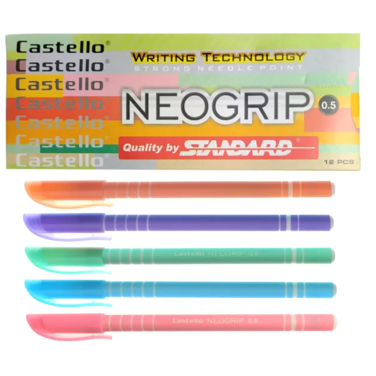 

Standard Castello Neogrip Pulpen 0.5 HITAM [1 Pack/12 Pcs]