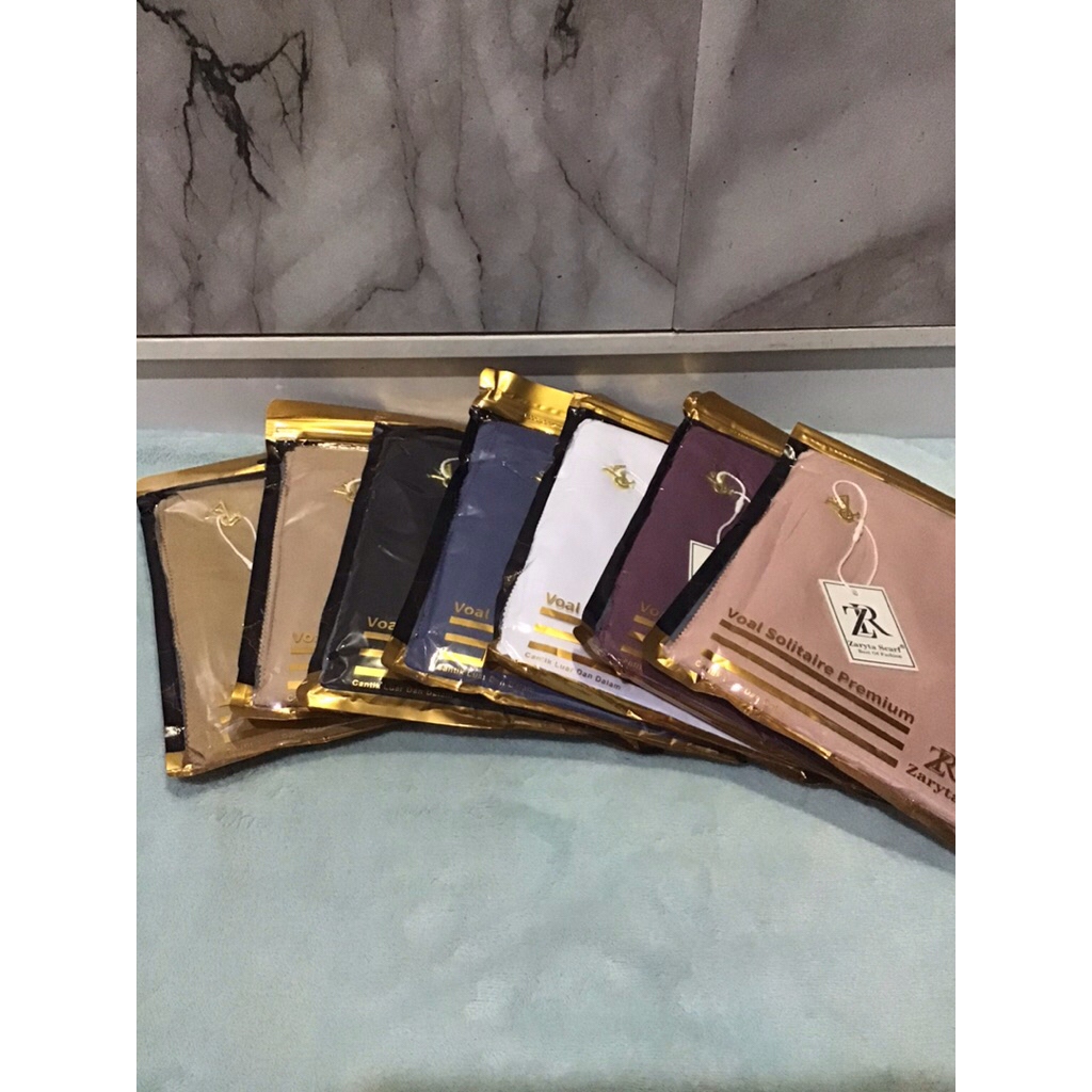 Hijab Zaryta scarf (ZR) original premium laser cut icon dengan plat logo besi (baca deskripsi)