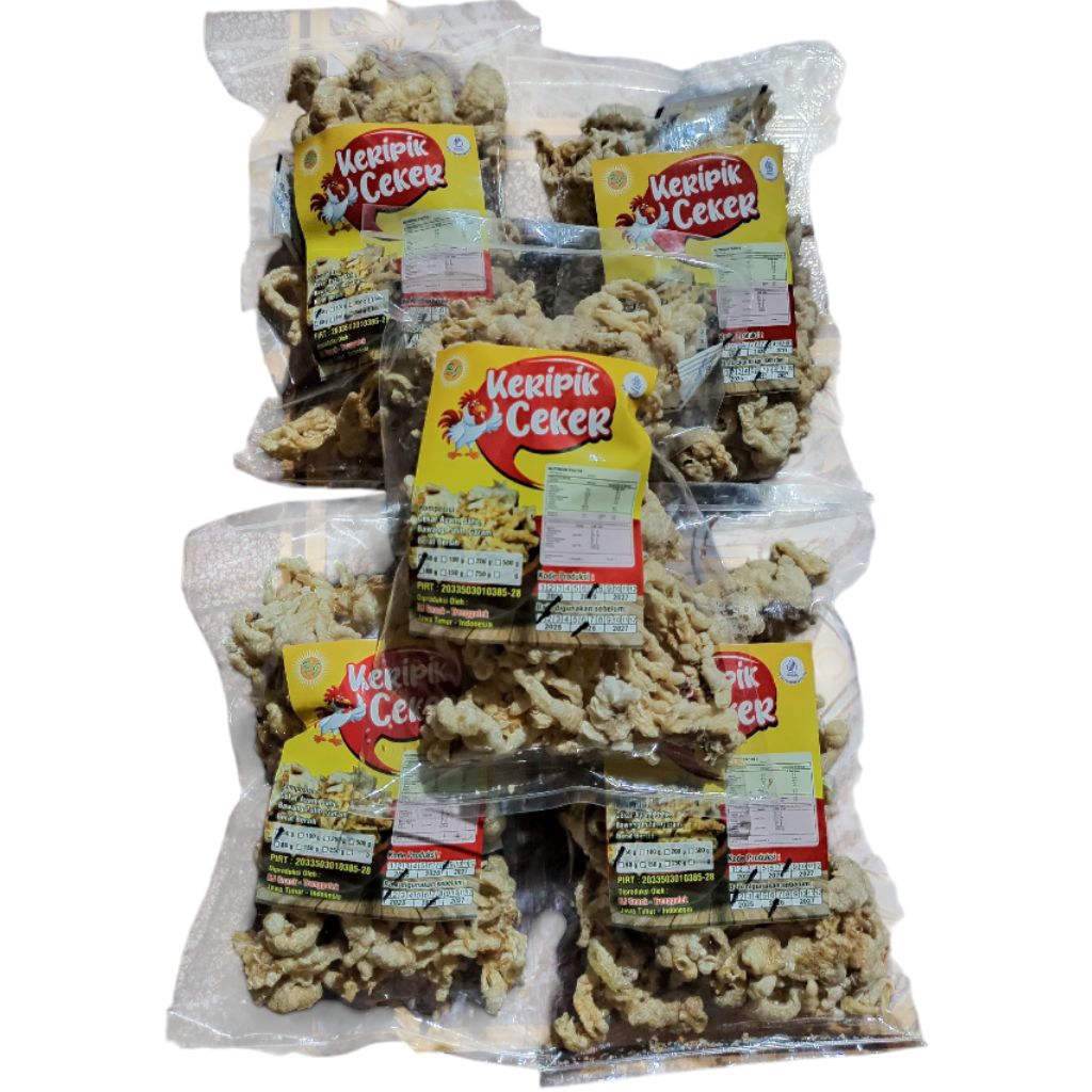 

Keripik ceker ayam 50/80gram RJ Snack