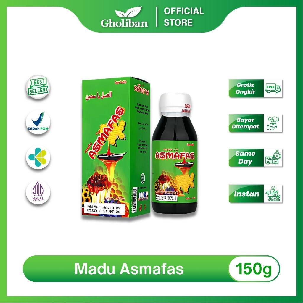 

Madu Asmafas 150g Madu Herbal untuk Membantu Meredakan Asma, Sesak Napas & Batuk Menahun