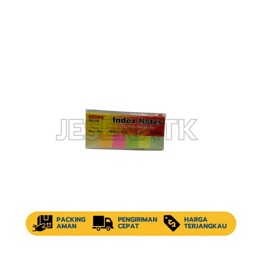 

Kenko Index Notes SNI 640 – Sticky Notes Penanda Buku 6 Warna 40 Lembar