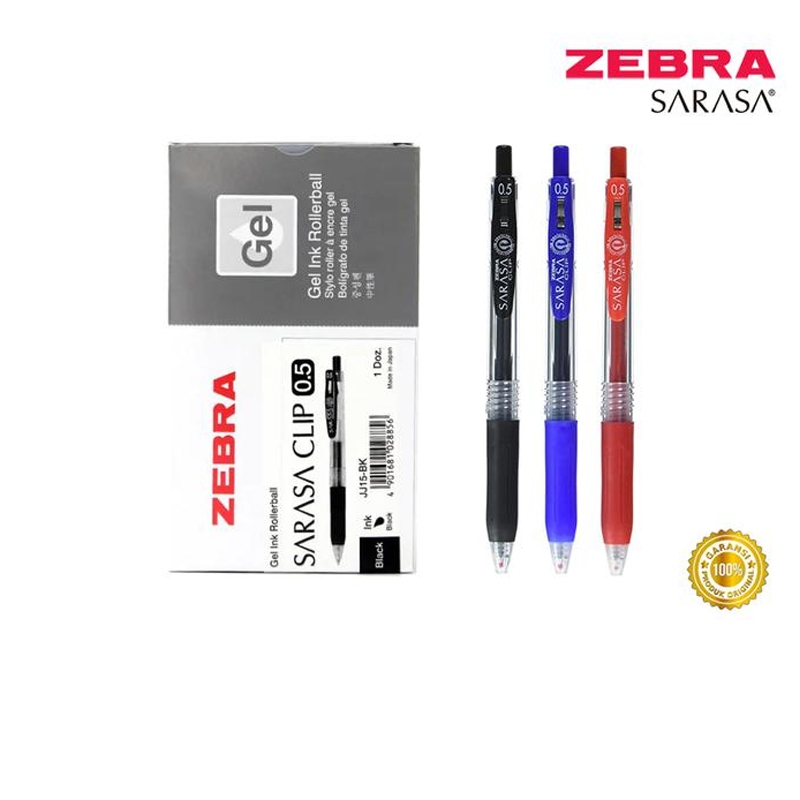 

Pulpen Zebra Sarasa Clip Gel 0.5/0.7/1.0 mm - 1 lusin isi 12 pcs HITAM MERAH BIRU (1PACK)