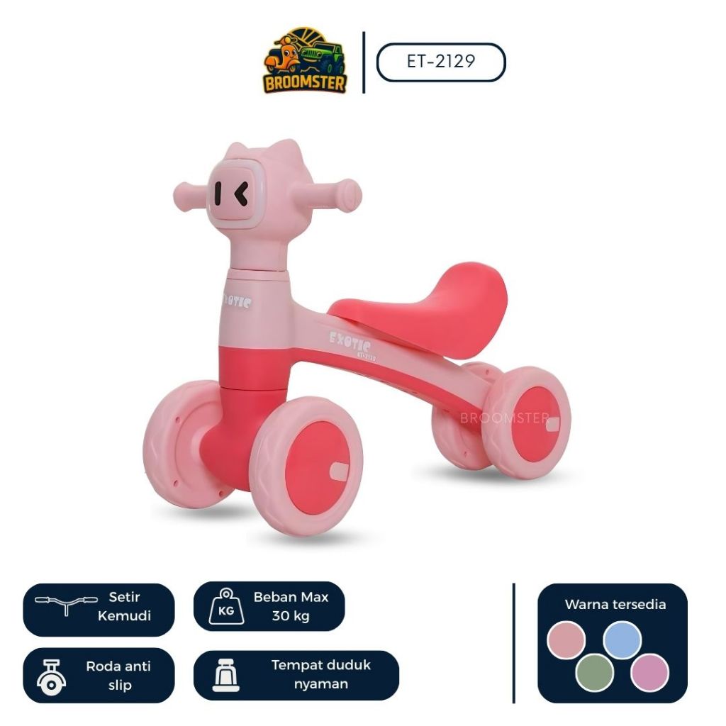 EXOTIC ET-2129 BALANCE BIKE SEPEDA KESEIMBANGAN ANAK