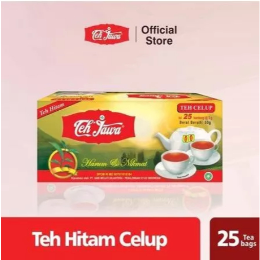 

TEH JAWA Black Tea / Green Tea / Jasmine Celup isi 2gr x 25