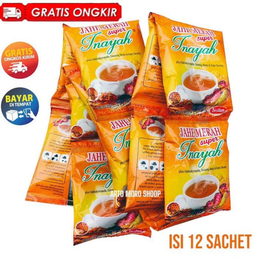 

Jahe Merah Super RENCENG Inayah - 1 Renceng 12 Sachet Minuman Kesehatan