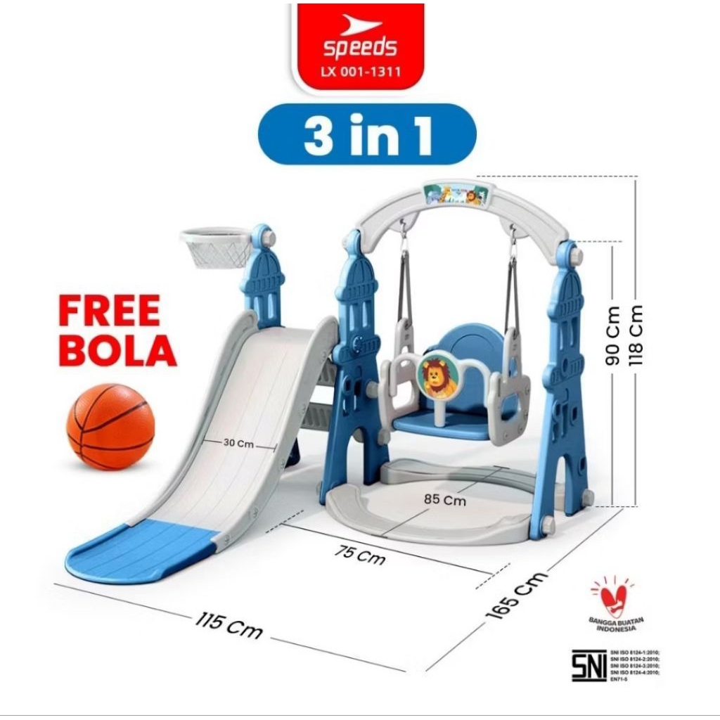 Mainan Perosotan dan Ayunan Anak (Second Seperti Baru)