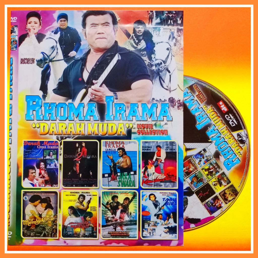 Kaset Film Indonesia Jadul Koleksi Rhoma Irama Edisi Darah Muda Campuran 8in1