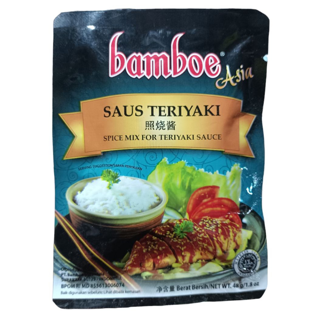 

Bumbu Instant Saus Teriyaki Bamboe 48gr Teriyaki Sauce Japan Bambu Bambo