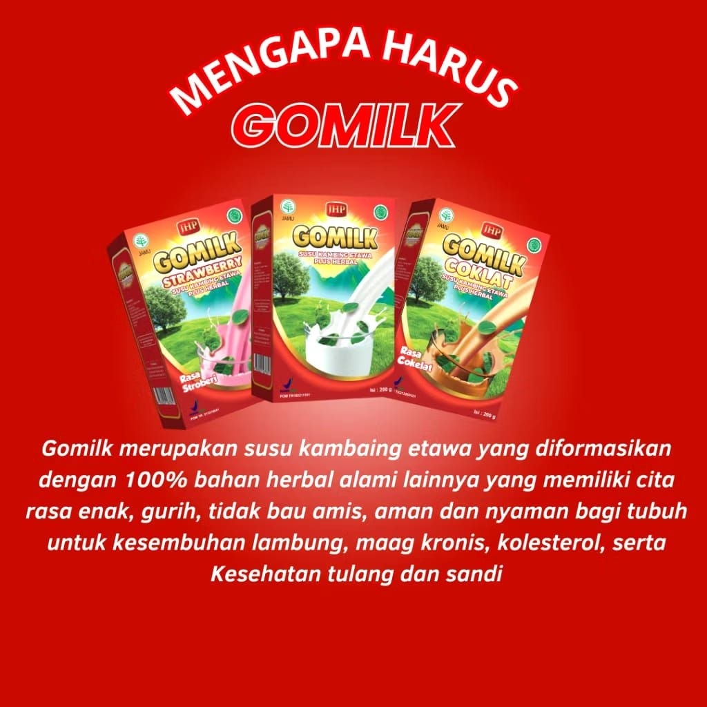 

GOMILK.200GR SUSU KAMBING ETAWA PLUS HERBAL.