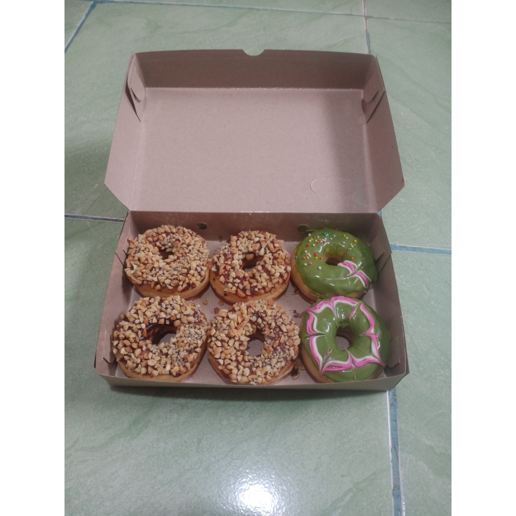 

Donat susu isi 6pcs varian kacang greentea mix