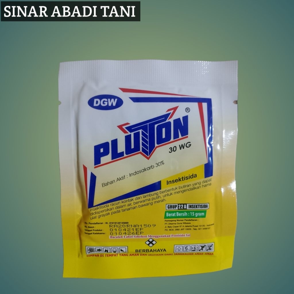 Insektisida PLUTON 30WG Kemasan 15gr / Ampuh Basmi Ulat Bor dan ulat grayak