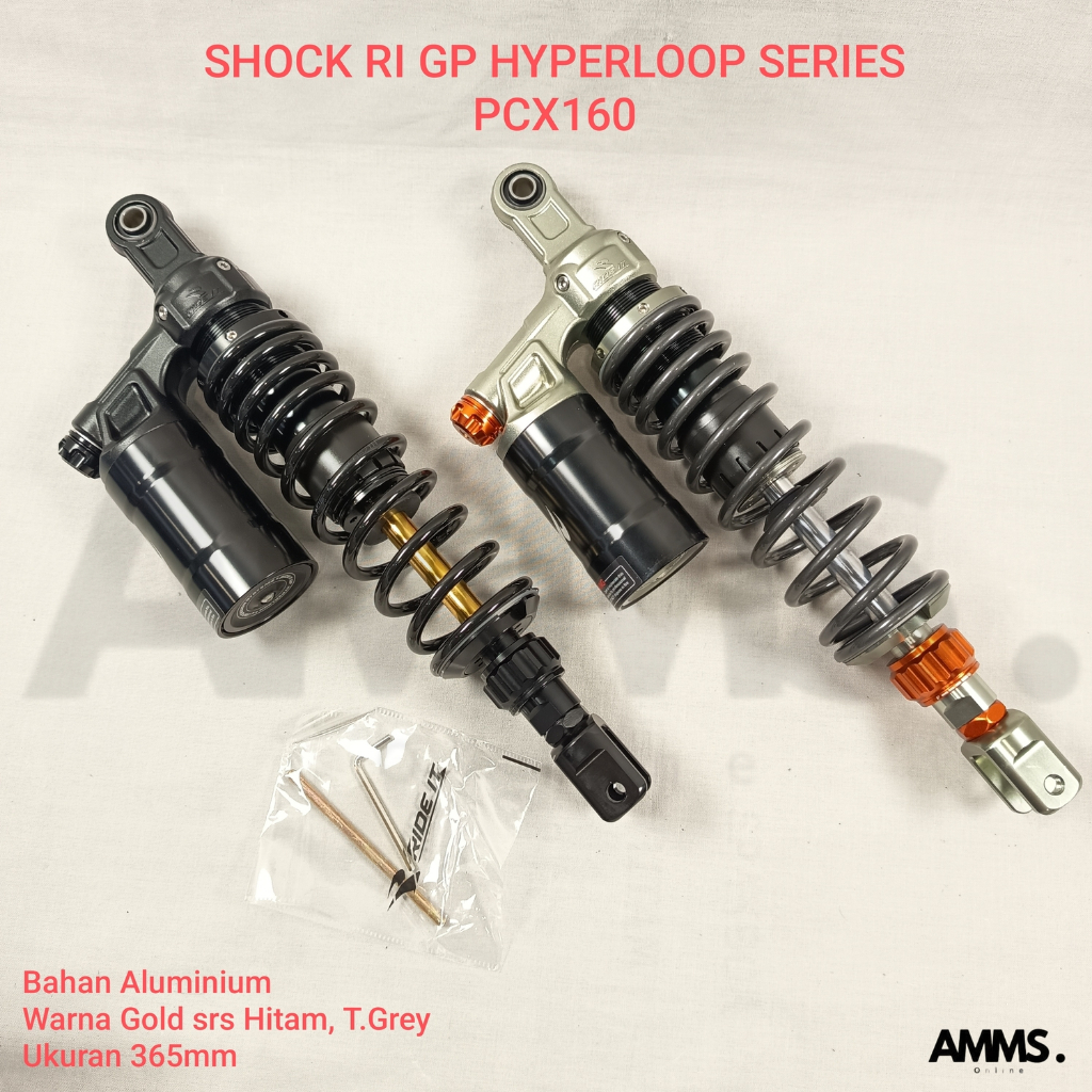 SHOCK RIDE IT GP HYPERLOOP SERIES PCX160 GOLD SERIS HITAM, TITAN GREY