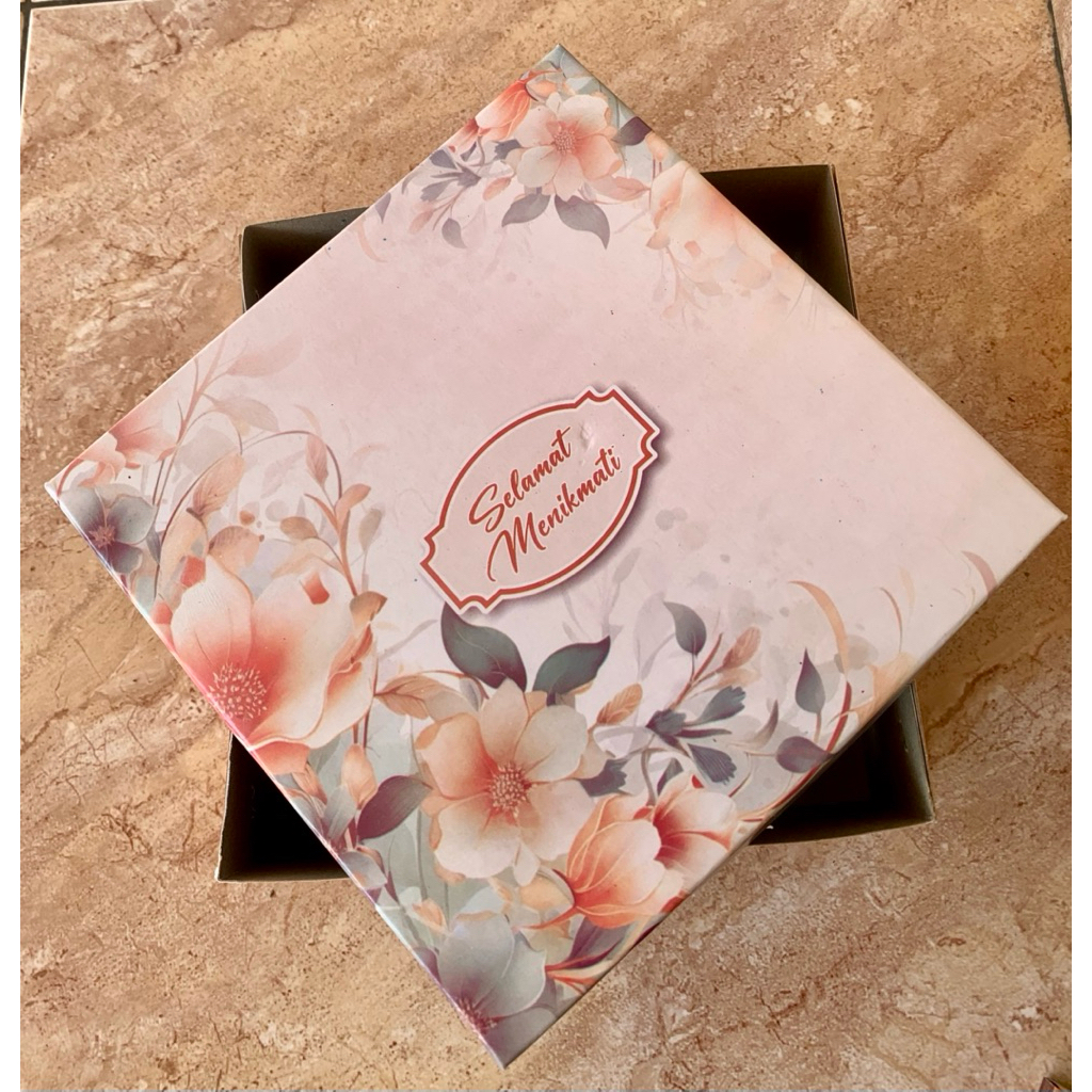 

50/100 Pcs Dus Nasi/Kue Uk 20x20x8 | Kardus Nasi Motif |