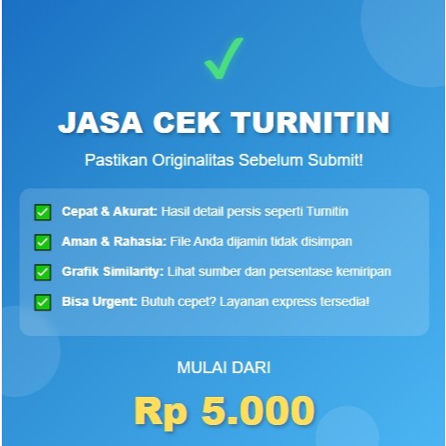 JASA CEK TURNITIN TERMURAH