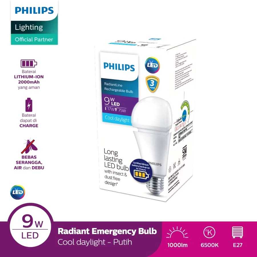 Lampu Emergency Philips 9W