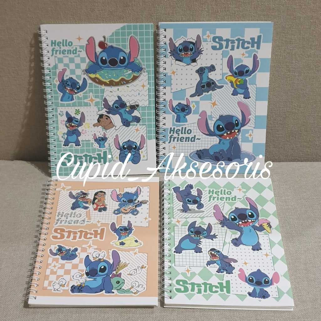 

NOTE BOOK SPIRAL / BUKU CATATAN MINI SPIRAL UKURAN A5 MOTIF LILO DAN STITCH
