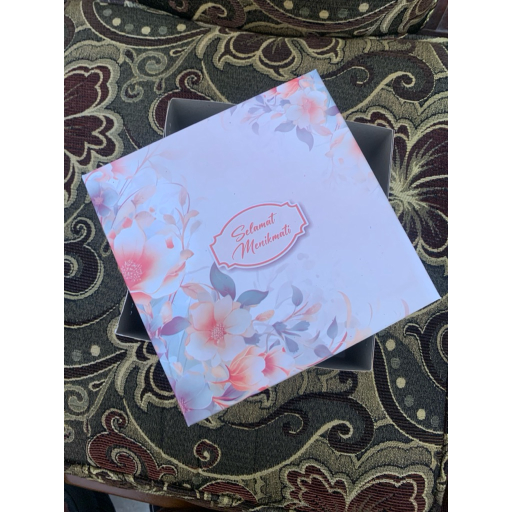 

50/100 Pcs Dus Nasi/Snack Uk 20x20x8 | Kardus Nasi | Kardus Motif |