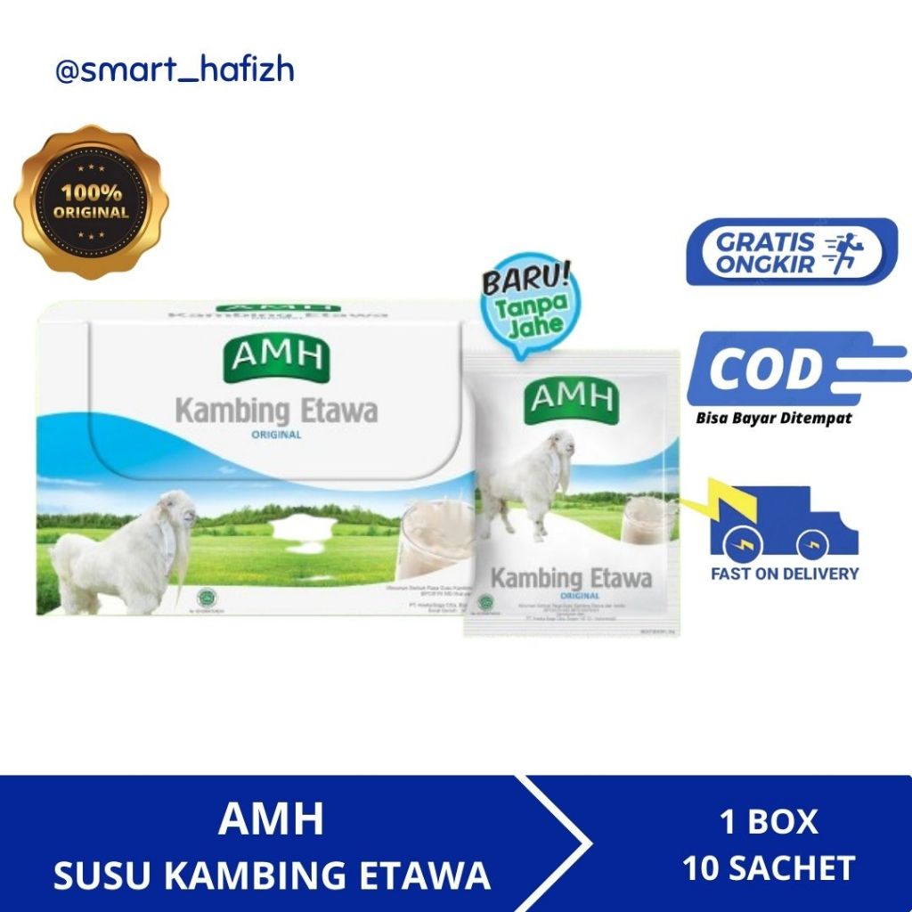 

AMH Susu Kambing Etawa Original Full Cream Vanilla Box isi 10 Sashet