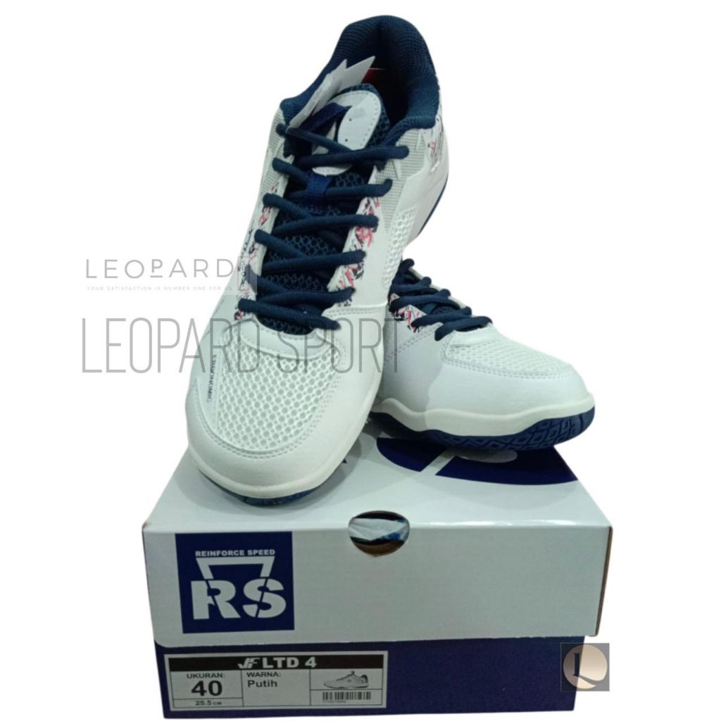 Sepatu Badminton RS JF LTD 4 Putih / Sepatu RS JF