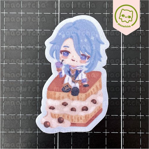 

Ayato Martabak Terang Bulan Boba glitter sticker - Genshin Impact Kamisato Ayato fanmerch by maowtcha