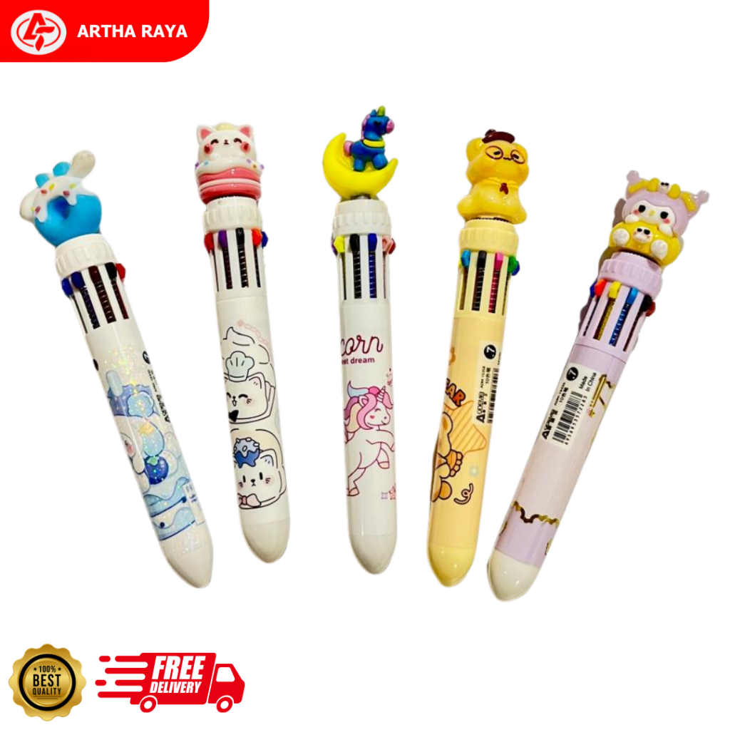 

Pena Pulpen Ballpen 10 Warna Aodemei [ 1 Pcs ]