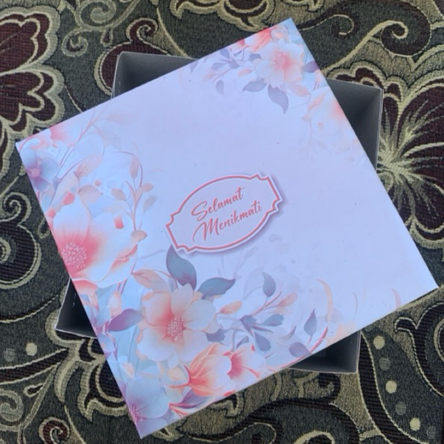 

100 Pcs Dus Nasi/Kue Uk 20x20x8 | Kardus Nasi | Kardus Motif |