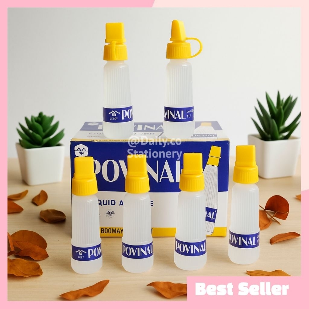 

Lem Kertas POVINAL No.111 22 ML / Lem Kertas / Lem Cair 1 lusin Isi 12 Pcs