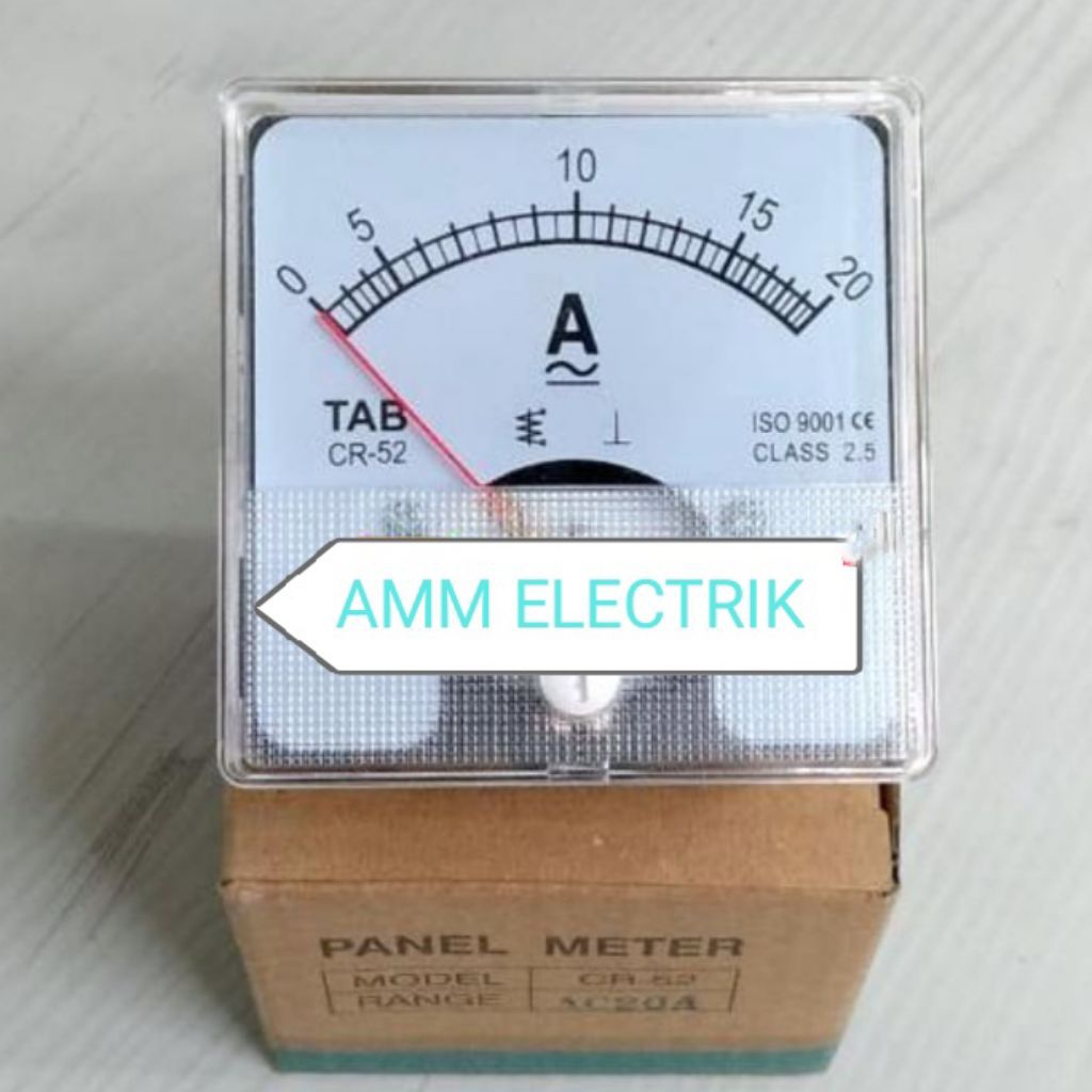 Ampere Meter Analog AC/DC CR-52 10 A Panel Meter