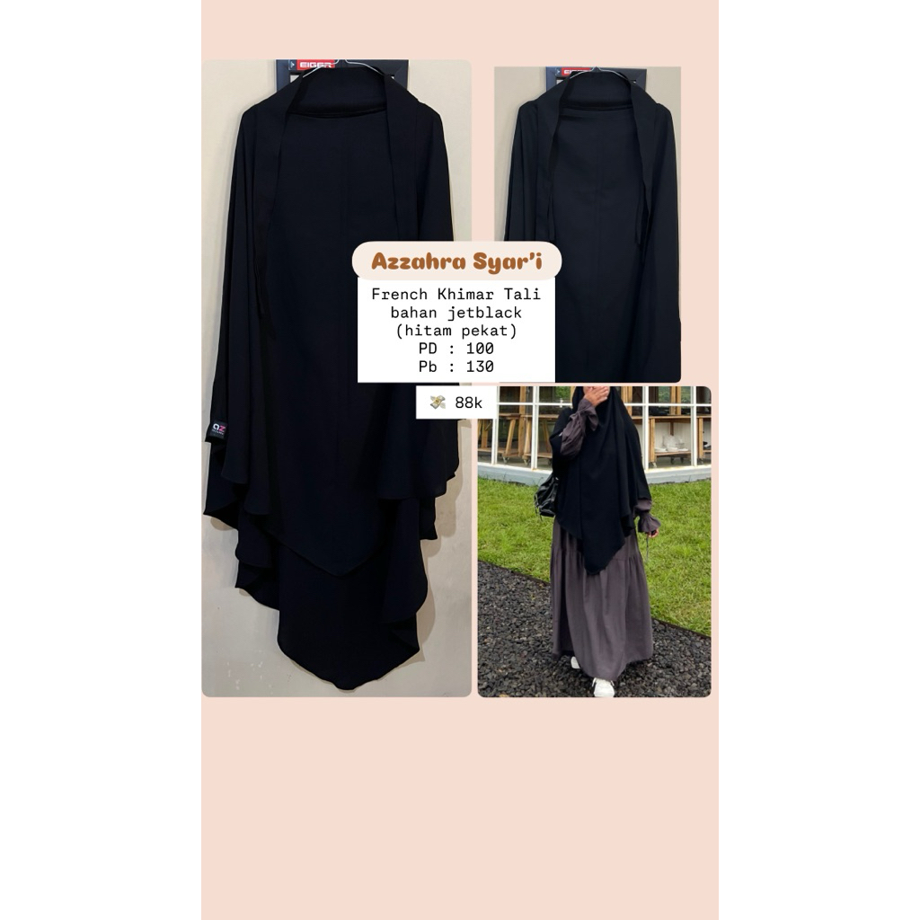 Preloved Abaya/french khimar/gamis/khimar