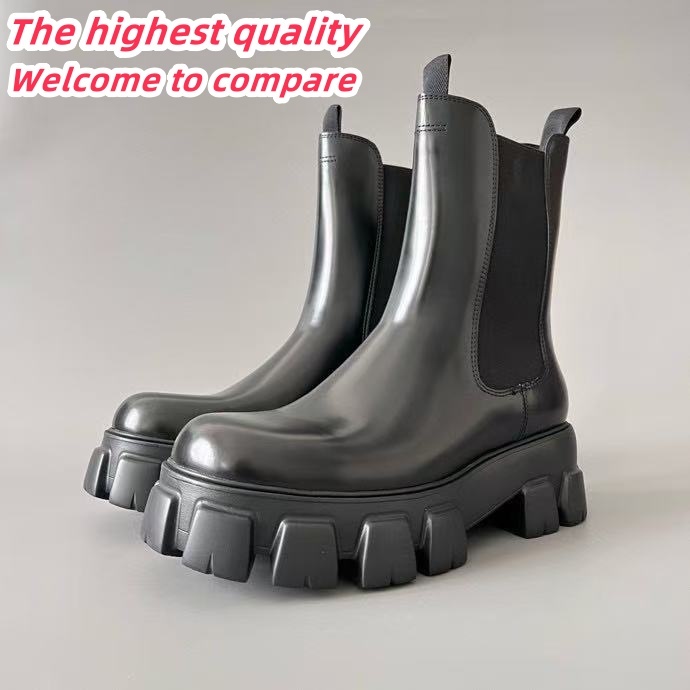 PRADA Monolith Chelsea Boots Black Men's Edition 5880958