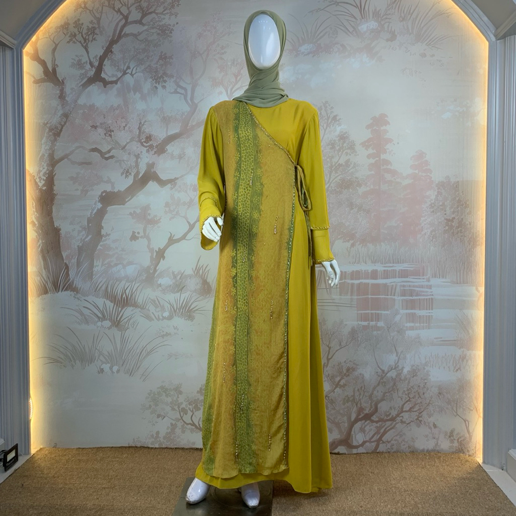 Gaun Kalista Sifon | Gaun Batik Soft | Gaun Batik Sifon | Gaun Batik Berpayet | Gaun Batik Cantik