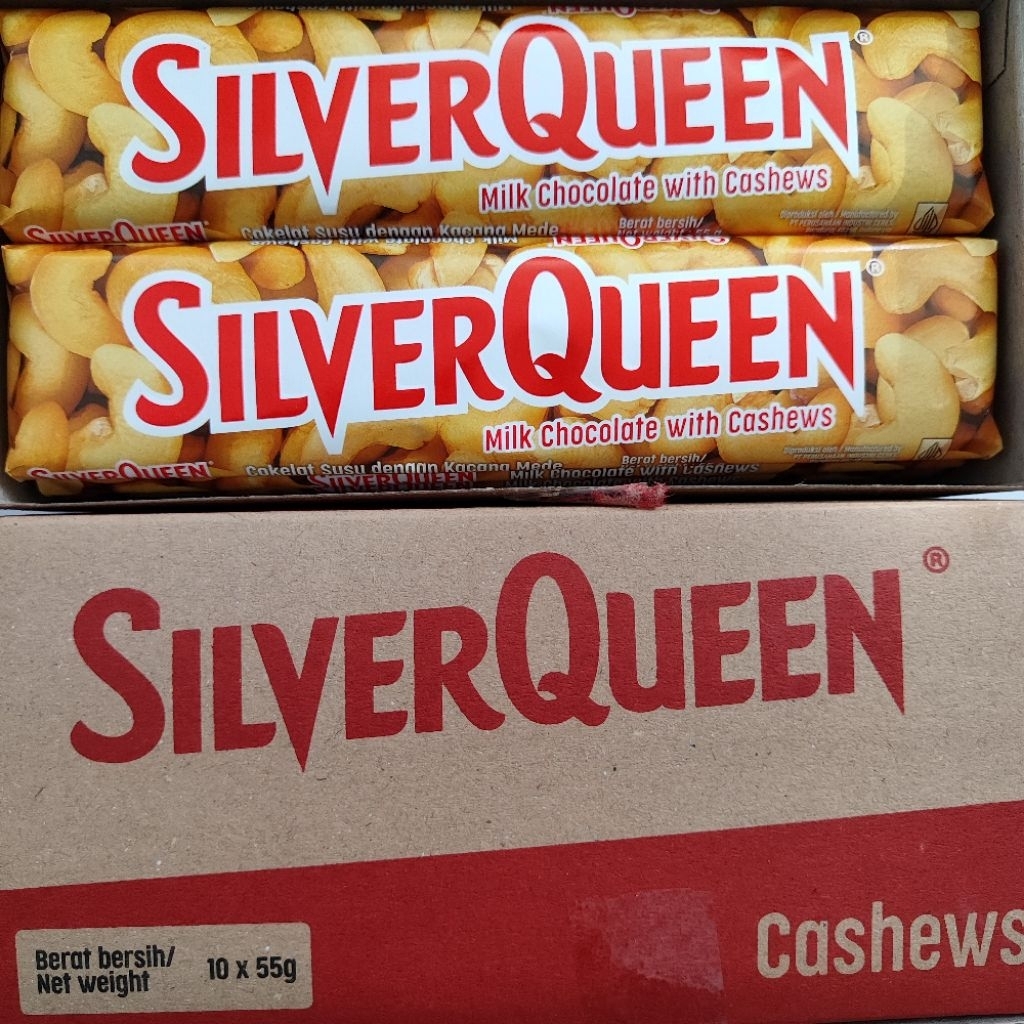 

Silver Queen Milk Chocolate Cashew 55g Coklat Mede
