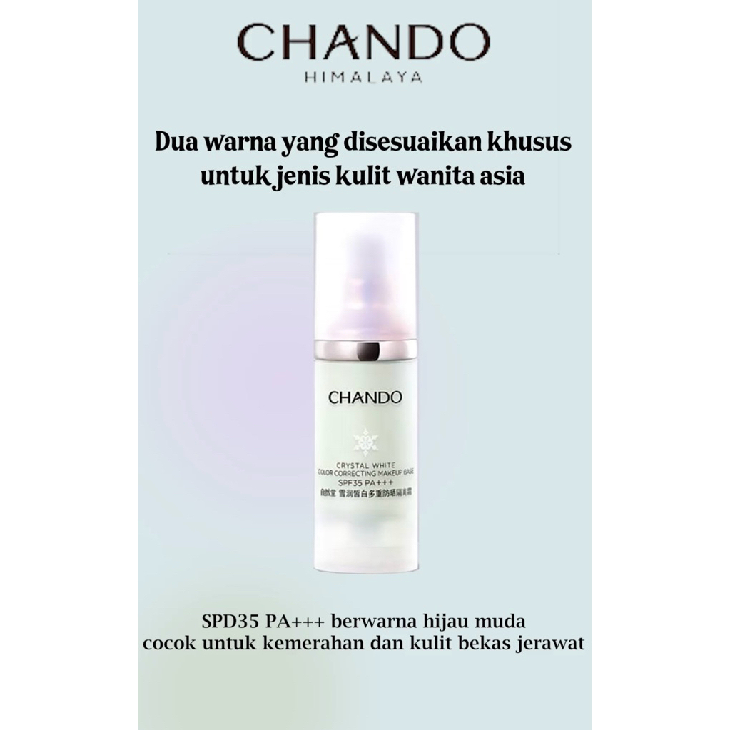 Chando color correcting make up base sunscreen spf 35 PA+++ hijau