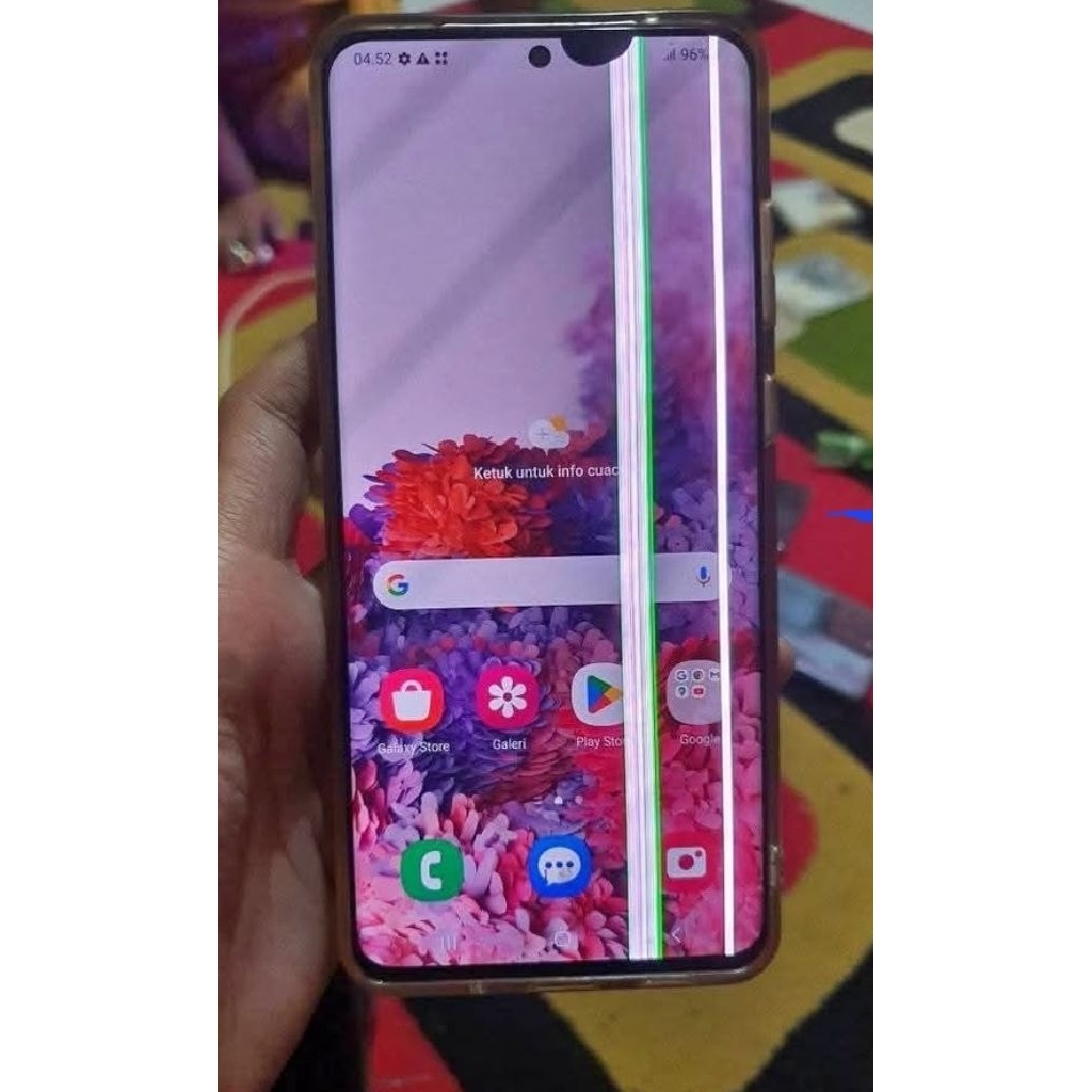 lcd samsung s20 ultra minus garis noda