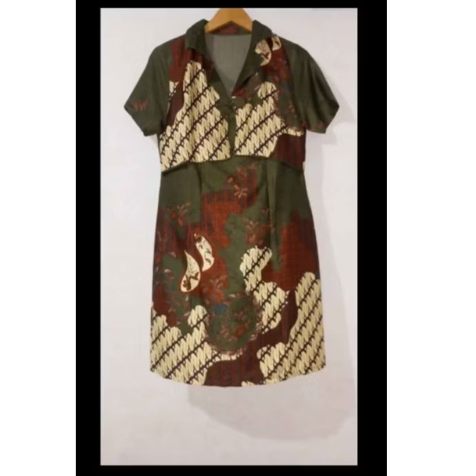 Preloved Midi Dress batik arthaloka