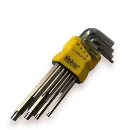 Kunci L Kombinasi Set 9pcs Malvin Chrome Vanadium