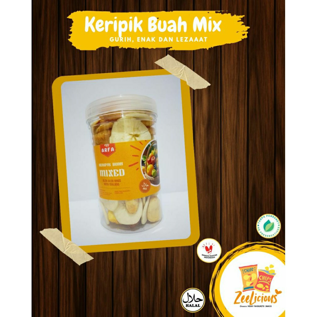 

[Oleh-oleh khas Malang-Batu] Keripik Buah Campur Kemasan Toples || Mix Fruits Chips Jar 1000ml | Toples Aesthetic Viral | Keripik Buah Kering | Keripik Buah Asli | Keripik Buah Malang | Keripik Buah dan Sayur | Keripik Buah Enak dan Lezat!!!