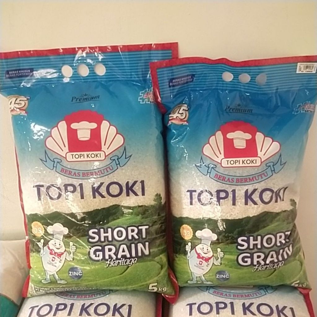 

beras premium topi koki short grain heritage kemasan 5 kg