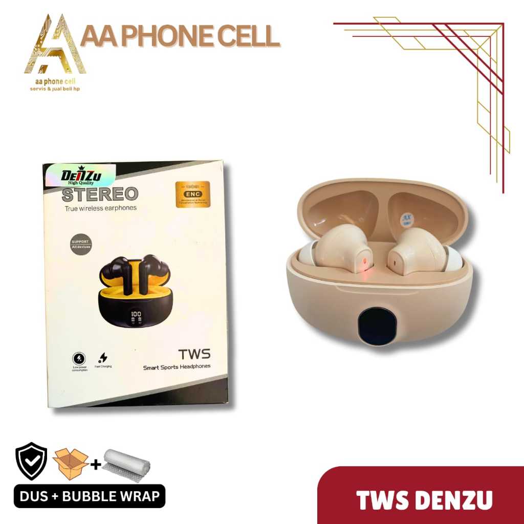 DENZU True Wireless Earphone TWS Smart Sports Headphones