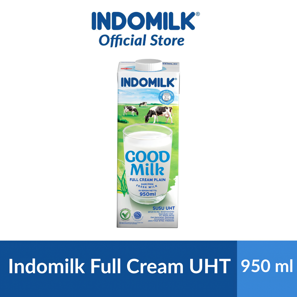 

Indomilk Full Cream UHT 950 ml | Mega Baking Supply