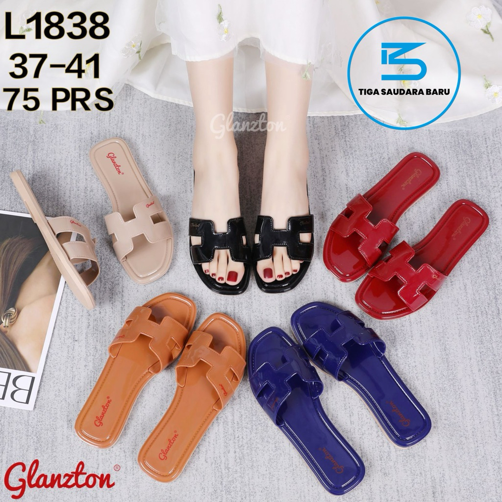 sandal glanzton H glossy 1838 sandal jelly selop wanita sandal karet wanita