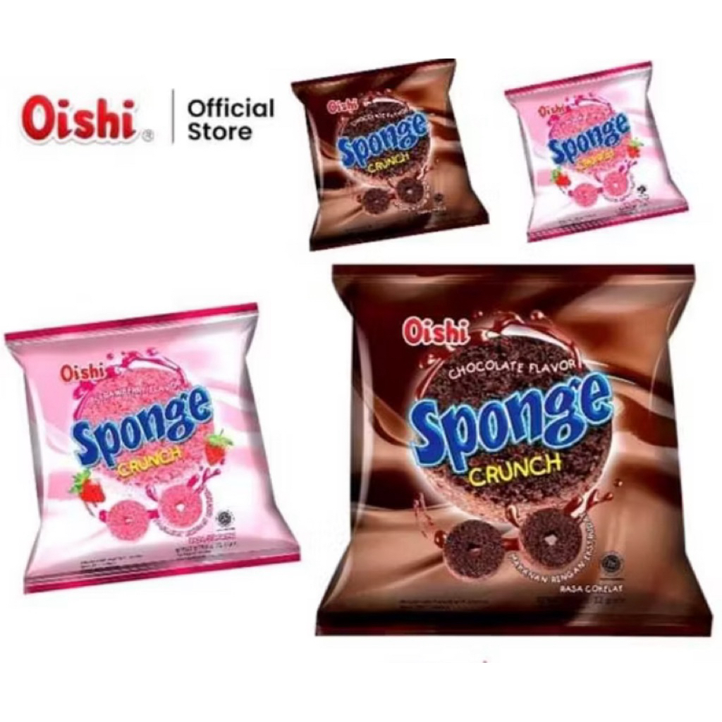 

Snack Grosir Promo Oishi Sponge 1 renceng ready rasa cokelat dan strawberry