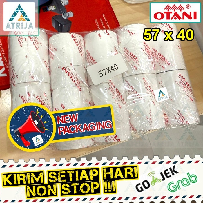 

Thermal Paper Roll OTANI Black 57x40. Kertas Thermal Hitam 57 x 40. Kertas Struk Kasir