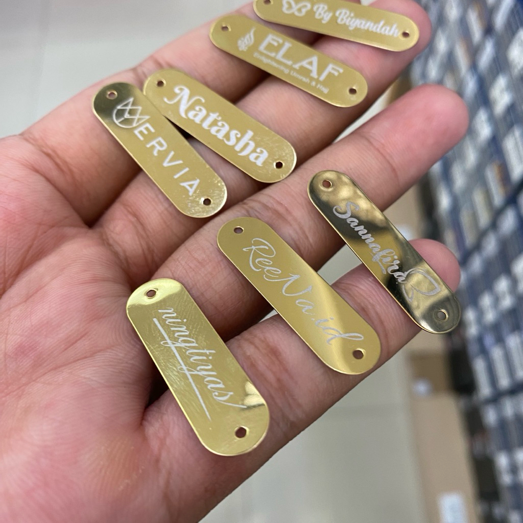 

label besi label baju label gamis label premium 50 pc anti karat