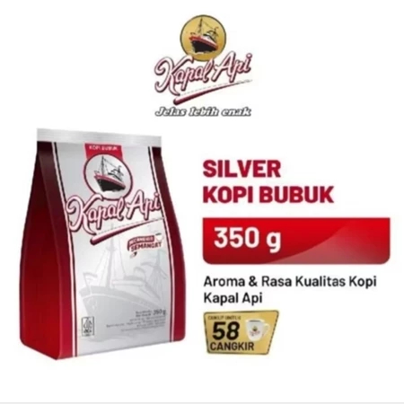 

Kapal Api Silver Kopi Bubuk 350 g – Kopi Hitam Asli dengan Aroma Khas Indonesia