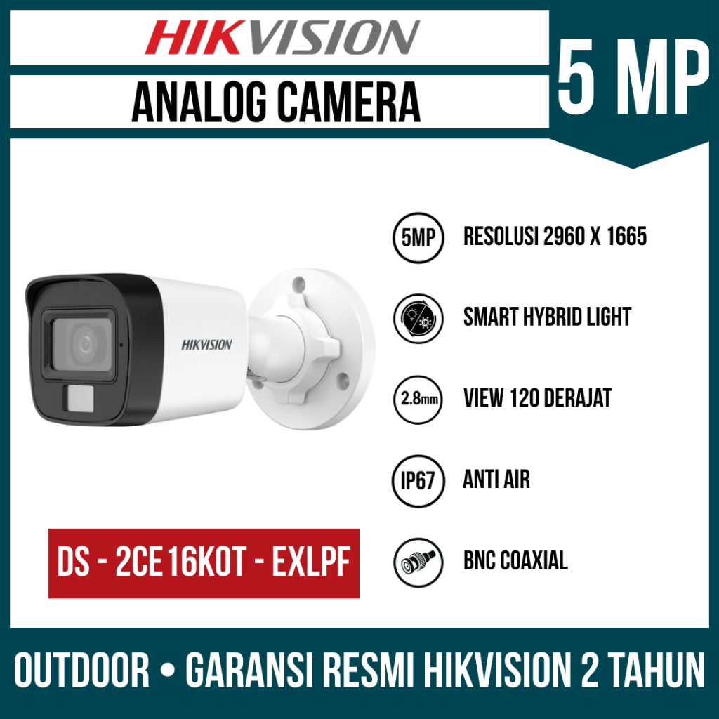 Kamera CCTV Hikvision 5MP Outdoor Audio Turbo HD Camera CCTV